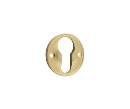 Click Here To Enlarge This Photo Of BUR122SB Frelan Hardware Burlington 40mm Euro Profile Escutcheon 40mm Satin Brass