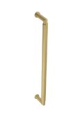 BUR140SBFF Frelan Hardware Burlington Piccadilly Pull Handle 425 x 20mm Face Fixing Satin Brass