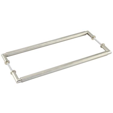 Click Here To Enlarge This Photo Of BUR140SNB2B Frelan Hardware Burlington Piccadilly Pull Handles 425 x 20mm Back to Back Satin Nickel