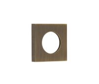 BUR150AB Frelan Hardware Burlington Square Plain Outer Roses for Levers and Turn & Releases Antique Brass