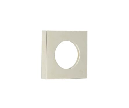 Click Here To Enlarge This Photo Of BUR150PN Frelan Hardware Burlington Square Plain Outer Roses for Levers and Turn & Releases Polished Nickel