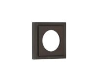 BUR152DB Frelan Hardware Burlington Square Stepped Outer Roses for Levers and Turn & Releases Dark Bronze
