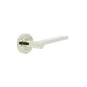 BUR15KIT157 Frelan Hardware Burlington Fitzrovia Door Handles on Plain Rose Polished Nickel