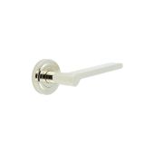 BUR15KIT159 Frelan Hardware Burlington Fitzrovia Door Handles on Stepped Rose Polished Nickel