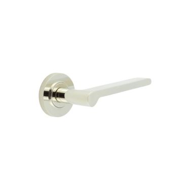Click Here To Enlarge This Photo Of BUR15KIT161 Frelan Hardware Burlington Fitzrovia Door Handles on Knurled Rose Polished Nickel