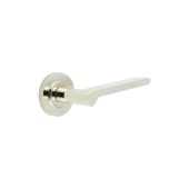 BUR15KIT161 Frelan Hardware Burlington Fitzrovia Door Handles on Knurled Rose Polished Nickel