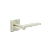 BUR15KIT319 Frelan Hardware Burlington Fitzrovia Door Handles on Square Stepped Rose Satin Nickel
