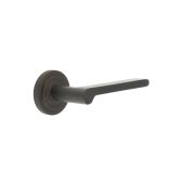 BUR15KIT81 Frelan Hardware Burlington Fitzrovia Door Handles on Stepped Rose Dark Bronze