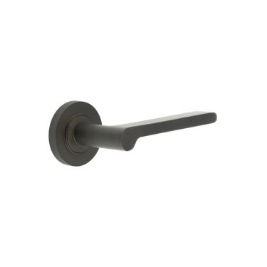 Click Here To Enlarge This Photo Of BUR15KIT83 Frelan Hardware Burlington Fitzrovia Door Handles on Knurled Rose Dark Bronze