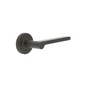 BUR15KIT83 Frelan Hardware Burlington Fitzrovia Door Handles on Knurled Rose Dark Bronze