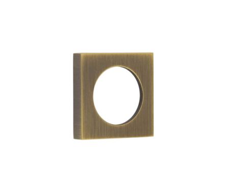 Click Here To Enlarge This Photo Of BUR171AB Frelan Hardware Burlington Plain Square Outer Rose for Escutcheons Antique Brass