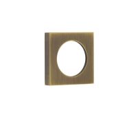 BUR171AB Frelan Hardware Burlington Plain Square Outer Rose for Escutcheons Antique Brass