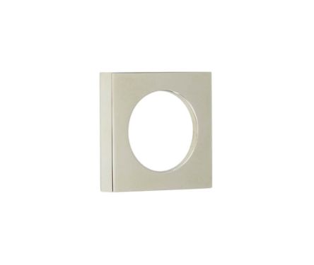 Click Here To Enlarge This Photo Of BUR171PN Frelan Hardware Burlington Plain Square Outer Rose for Escutcheons Polished Nickel