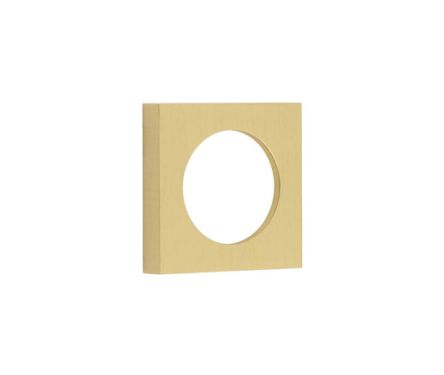 Click Here To Enlarge This Photo Of BUR171SB Frelan Hardware Burlington Plain Square Outer Rose for Escutcheons Satin Brass