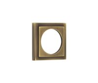 BUR173AB Frelan Hardware Burlington Stepped Square Outer Rose for Escutcheons Antique Brass