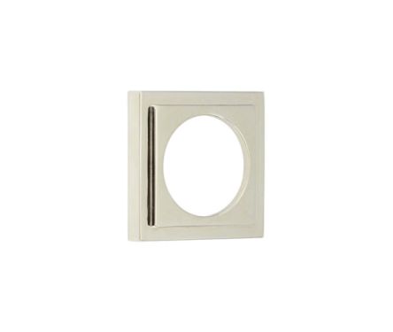 Click Here To Enlarge This Photo Of BUR173PN Frelan Hardware Burlington Stepped Square Outer Rose for Escutcheons Polished Nickel