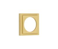BUR173SB Frelan Hardware Burlington Stepped Square Outer Rose for Escutcheons Satin Brass