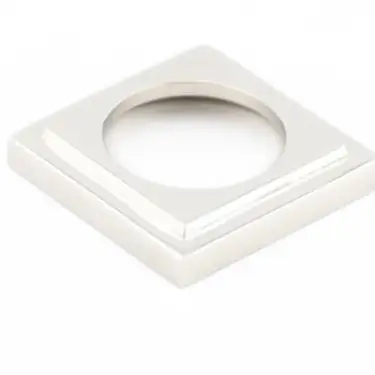 Click Here To Enlarge This Photo Of BUR173SN Frelan Hardware Burlington Stepped Square Outer Rose for Escutcheons Satin Nickel