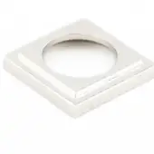 BUR173SN Frelan Hardware Burlington Stepped Square Outer Rose for Escutcheons Satin Nickel