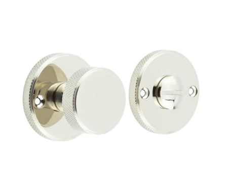 Click Here To Enlarge This Photo Of BUR180PN Frelan Hardware Burlington Westbourne Knurled Turn & Release Polished Nickel