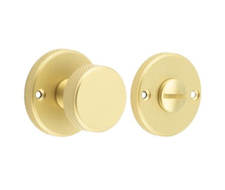 Click Here To Enlarge This Photo Of BUR180SB Frelan Hardware Burlington Westbourne Knurled Turn & Release Satin Brass