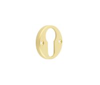 BUR181SB Frelan Hardware Burlington Westbourne Knurled Euro Profile Escutcheon Satin Brass