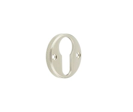 Click Here To Enlarge This Photo Of BUR181SN Frelan Hardware Burlington Westbourne Knurled Euro Profile Escutcheon Satin Nickel
