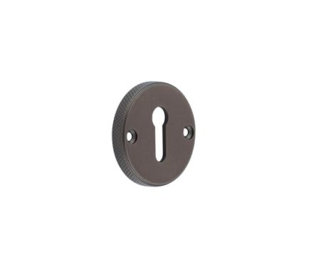 Click Here To Enlarge This Photo Of BUR182DB Frelan Hardware Burlington Westbourne Knurled Standard Keyway Escutcheon Dark Bronze
