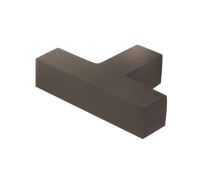 BUR202DB Frelan Hardware Burlington Trafalgar 60mm T Bar Square Cupboard Knob Dark Bronze