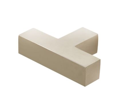 Click Here To Enlarge This Photo Of BUR202PN Frelan Hardware Burlington Trafalgar 60mm T Bar Square Cupboard Knob Polished Nickel