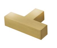 BUR202SB Frelan Hardware Burlington Trafalgar 60mm T Bar Square Cupboard Knob Satin Brass