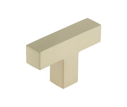 Click Here To Enlarge This Photo Of BUR202SN Frelan Hardware Burlington Trafalgar 60mm T Bar Square Cupboard Knob Satin Nickel