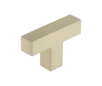 BUR202SN Frelan Hardware Burlington Trafalgar 60mm T Bar Square Cupboard Knob Satin Nickel