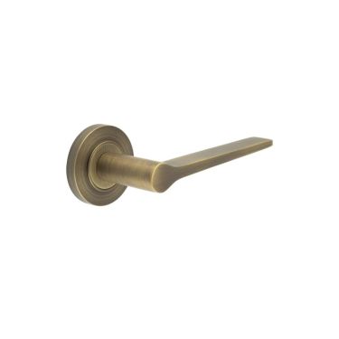 Click Here To Enlarge This Photo Of BUR20KIT1 Frelan Hardware Burlington Knightsbridge Door Handles on Plain Rose Antique Brass