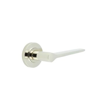 Click Here To Enlarge This Photo Of BUR20KIT157 Frelan Hardware Burlington Knightsbridge Door Handles on Plain Rose Polished Nickel