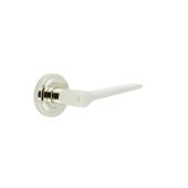 BUR20KIT159 Frelan Hardware Burlington Knightsbridge Door Handles on Stepped Rose Polished Nickel