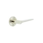 BUR20KIT160 Frelan Hardware Burlington Knightsbridge Door Handles on Reeded Rose Polished Nickel