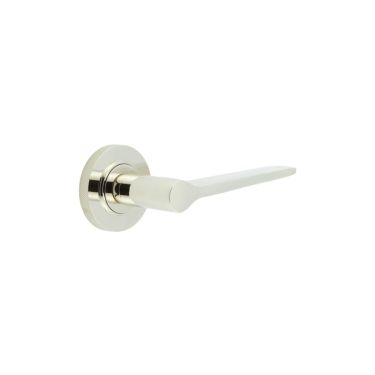 Click Here To Enlarge This Photo Of BUR20KIT161 Frelan Hardware Burlington Knightsbridge Door Handles on Knurled Rose Polished Nickel