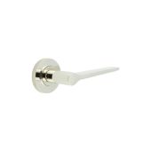 BUR20KIT161 Frelan Hardware Burlington Knightsbridge Door Handles on Knurled Rose Polished Nickel