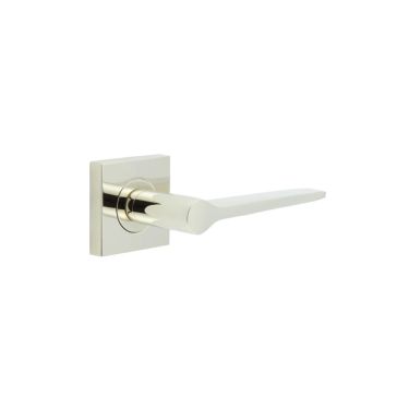Click Here To Enlarge This Photo Of BUR20KIT162 Frelan Hardware Burlington Knightsbridge Door Handles on Square Plain Rose Polished Nickel