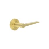 BUR20KIT235 Frelan Hardware Burlington Knightsbridge Door Handles on Plain Rose Satin Brass