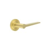BUR20KIT237 Frelan Hardware Burlington Knightsbridge Door Handles on Stepped Rose Satin Brass