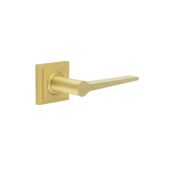 BUR20KIT241 Frelan Hardware Burlington Knightsbridge Door Handles on Square Stepped Rose Satin Brass