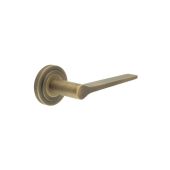 BUR20KIT3 Frelan Hardware Burlington Knightsbridge Door Handles on Stepped Rose Antique Brass