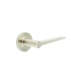 BUR20KIT313 Frelan Hardware Burlington Knightsbridge Door Handles on Plain Rose Satin Nickel