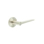 BUR20KIT315 Frelan Hardware Burlington Knightsbridge Door Handles on Stepped Rose Satin Nickel