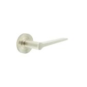 BUR20KIT317 Frelan Hardware Burlington Knightsbridge Door Handles on Knurled Rose Satin Nickel