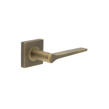 Click Here To Enlarge This Photo Of BUR20KIT6 Frelan Hardware Burlington Knightsbridge Door Handles on Square Plain Rose Antique Brass