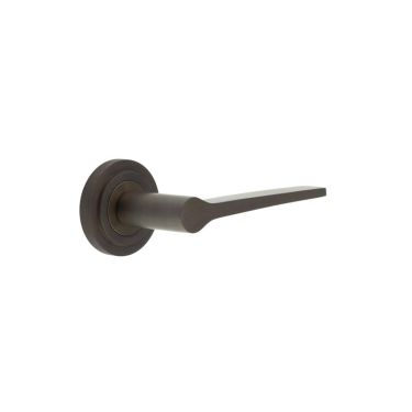Click Here To Enlarge This Photo Of BUR20KIT81 Frelan Hardware Burlington Knightsbridge Door Handles on Stepped Rose Dark Bronze