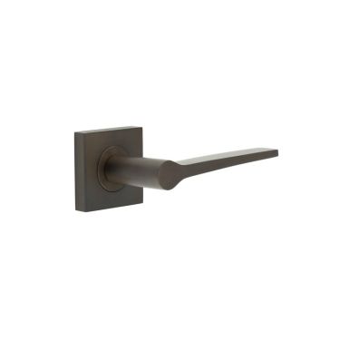 Click Here To Enlarge This Photo Of BUR20KIT84 Frelan Hardware Burlington Knightsbridge Door Handles on Square Plain Rose Dark Bronze